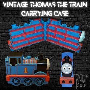Vintage Thomas the Train & Friends car storage plastic Carrying Case 90s Y2K